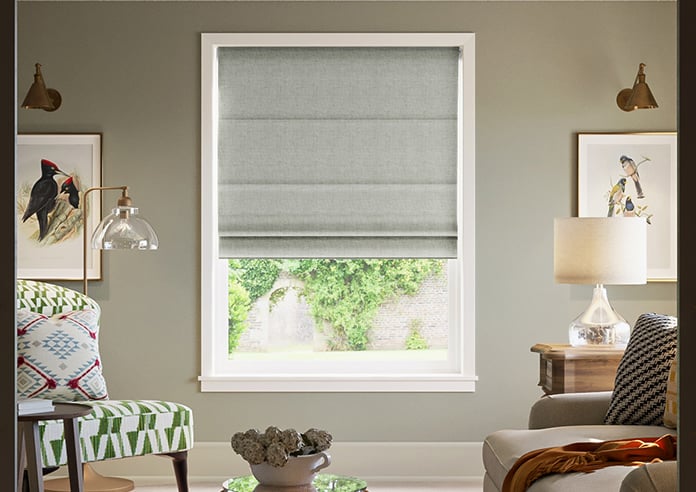 Melrose (Blackout), Silver Rain - Motorised Roman Blind - Image 3
